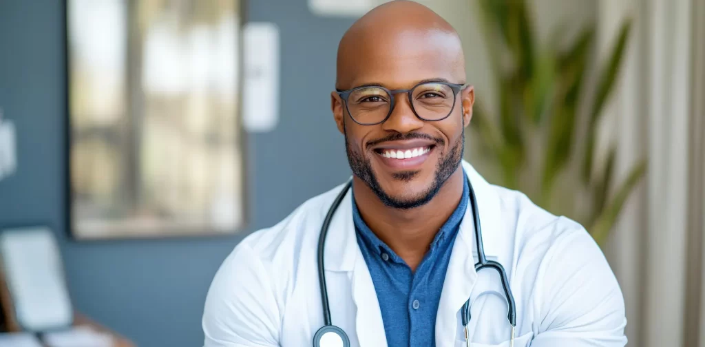 cari health smiling doctor